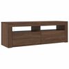 vidaXL TV-Schrank mit LED-Leuchten Braun Eichen-Optik 120x35x40 cm