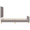 vidaXL Bettgestell mit Kopfteil Taupe 90 x 190 cm Stoff