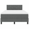 vidaXL Boxspringbett mit Matratze Dunkelgrau 120 x 190 cm Stoff