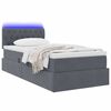 vidaXL Bett mit Stauraum und LED mit LED Dunkelgrau 90 x 190 cm Samt