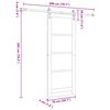 vidaXL Schiebet&uuml;r ORKDAL Wei&szlig; und Schwarz 78 x 202 cm