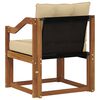 vidaXL Outdoor-Sofagarnitur Massives Akazienholz und Textilene Natur