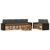 vidaXL Outdoor-Sofagarnitur 7 Stk. Natur und Anthrazit