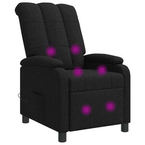 vidaXL Massage Relaxsessel Schwarz Stoff