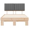 vidaXL Bettgestell mit gepolstertem Kopfteil Hellgrau 120 x 190 cm