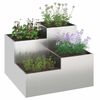 vidaXL Gartenblumentopf Silber 100 x 100 x 60 cm Edelstahl