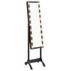 vidaXL Standspiegel mit LED Schwarz 34x37x146 cm