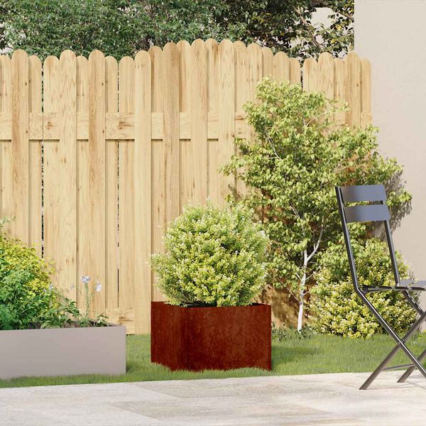 vidaXL Pflanzk&uuml;bel Rostig 40x40x30 cm Wetterfester Stahl