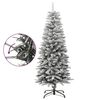 vidaXL Künstlicher Weihnachtsbaum Schlank mit Schnee 120 cm PVC & PE