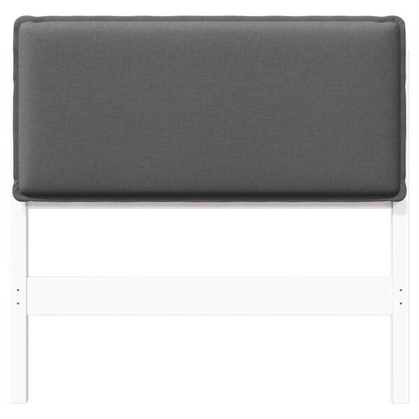 vidaXL Gepolstertes Kopfteil mit Kopfteil Wei&szlig; und Hellgrau 100 cm