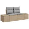 vidaXL Gartensofa-set mit Kissen 5 pcs Beige und Hellgrau Poly-Rattan