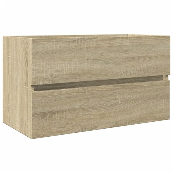vidaXL Waschbeckenunterschrank Sonoma-Eiche 80x38,5x45cm Holzwerkstoff
