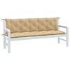 vidaXL Gartenbank-Auflagen 2 Stk. Melange Beige 180x50x7 cm Stoff