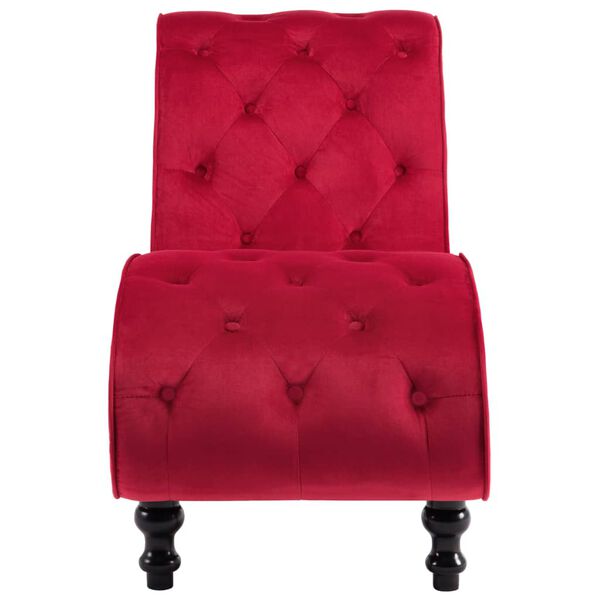 vidaXL Chaiselongue Rot Samt