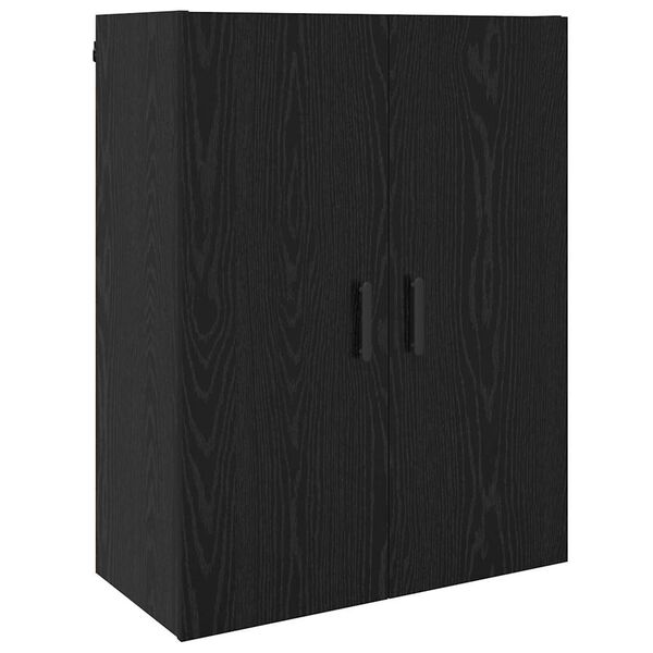 vidaXL Wandschrank Schwarz Eichen-Optik 69.5 x 34 x 90 cm