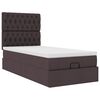 vidaXL Ottoman-Bett mit Matratze Dunkelbraun 90x200 cm Stoff