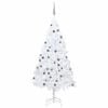 vidaXL K&uuml;nstlicher Weihnachtsbaum mit Beleuchtung & Kugeln Wei&szlig; 150 cm