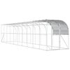 vidaXL H&uuml;hnerstall gegen die Wand Silber 1000 x 200 x 215 cm