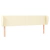 vidaXL Kopfteil mit Ohren Creme 183x23x78/88 cm Kunstleder