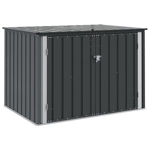 vidaXL Gartenlagerbox Schwarz 151,5 x 107 x 100 cm Stahl
