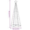 vidaXL LED Weihnachtsbaum 200 LEDs Blau 180 cm