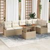 vidaXL Garten Essgruppe mit Kissen mit Kissen 7 pcs Beige und Creme