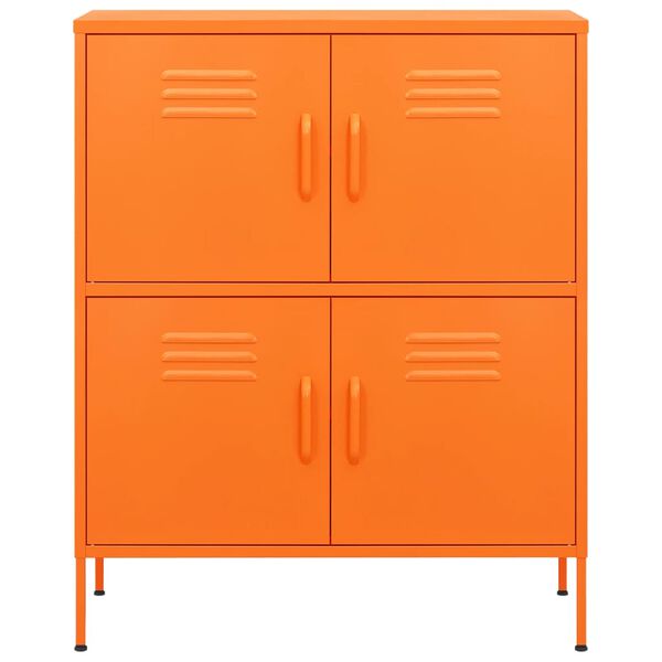 vidaXL Lagerschrank Orange 80x35x101,5 cm Stahl