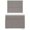 vidaXL Boxspringbett mit Matratze Taupe 100x200 cm Stoff