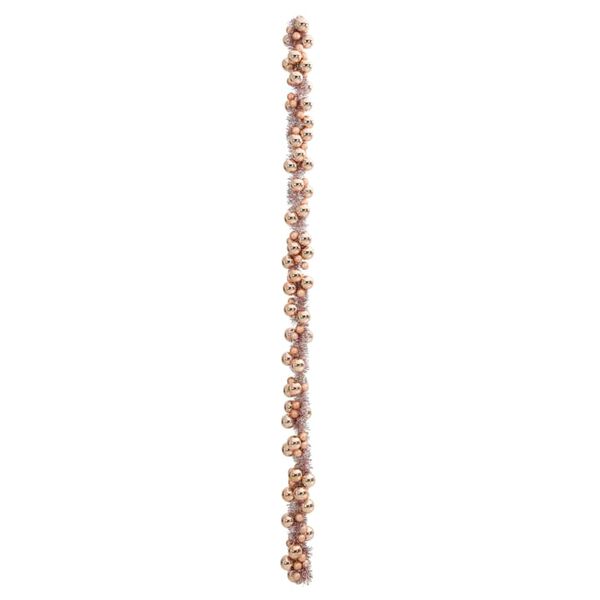 vidaXL Weihnachtskugelgirlande Ros&eacute;gold 186 cm Polystyrol