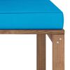 vidaXL Outdoor-Ecksofa Paletten mit Kissen in Blau
