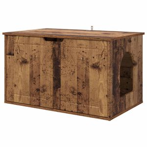 vidaXL Katzenhaus Altholz 85 x 55 x 50,5 cm Holzwerkstoff