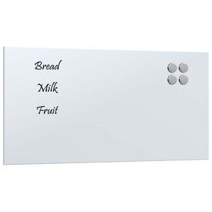 vidaXL Magnettafel Wandmontage Wei&szlig; 60x30 cm Hartglas