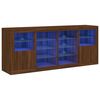 vidaXL Sideboard mit LED-Leuchten Braun Eichen-Optik 163x37x67 cm