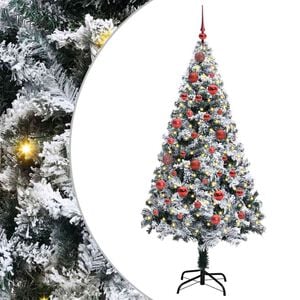 vidaXL K&uuml;nstlicher Weihnachtsbaum mit 150 LEDs mit St&auml;nder Wei&szlig; 150 cm