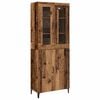 vidaXL Highboard 2 pcs Altholz Holzwerkstoff