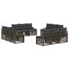 vidaXL Gartensofa-set 12 stk. Grau Poly-Rattan