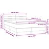 vidaXL Boxspringbett mit Matratze & LED Rosa 160x220 cm Samt