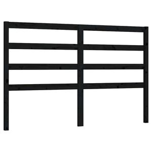 vidaXL Kopfteil Schwarz 166x4x100 cm Massivholz Kiefer