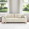 vidaXL Sofa 3-Sitzer Leinen 180 cm
