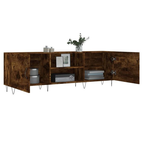 vidaXL TV-Schrank Räuchereiche 150x30x50 cm Holzwerkstoff
