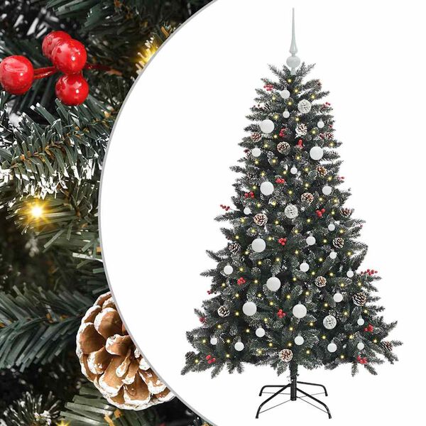 vidaXL Künstlicher Weihnachtsbaum mit 150 LEDs Grün 68 x 68 x 120 cm