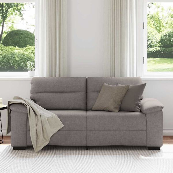 vidaXL 2-Sitzer-Sofa Taupe 180x81x84 cm Stoff