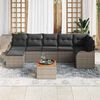 vidaXL Gartensofa-set mit Speicher 8 pcs Grau Poly-Rattan