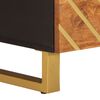 vidaXL Couchtisch Braun und Schwarz 80x54x40 cm Massivholz Mango