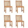 vidaXL 5-teiliges Garten-Ess-Set 160 x 80 cm Massivholz Teak
