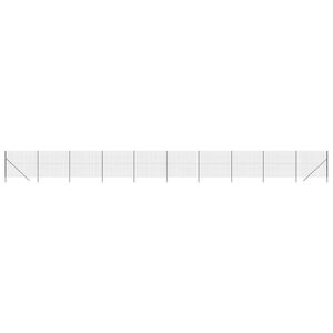 vidaXL Maschendrahtzaun Anthrazit 2x25 m Verzinkter Stahl