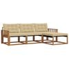 vidaXL Outdoor-Sofagarnitur 4 Stk. Natur und Beige