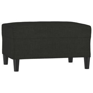 vidaXL Fu&szlig;hocker Schwarz 70x55x41 cm Stoff