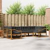 vidaXL Outdoor-Sofagarnitur mit Kissen 6 pcs Natur und Anthrazit