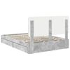 vidaXL Aufbewahrungsbett Beton Grau 140 x 190 cm Holzwerkstoff